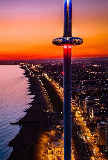 Sunset at Brighton i360